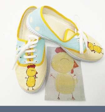 dibujo infantil personalizado zapatillas