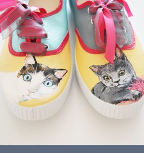 zapatillas gatos personalizada